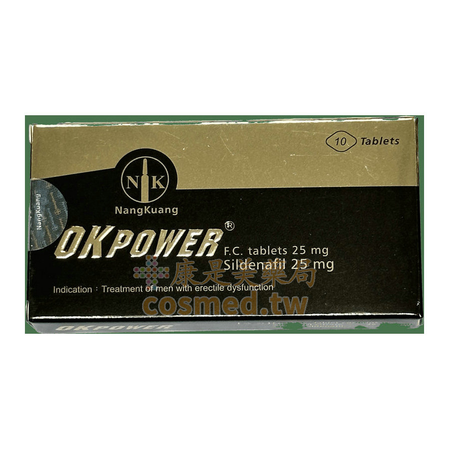 美好挺OK Power 南光-威而鋼學名藥 Sildenafil-25mg 1盒10錠